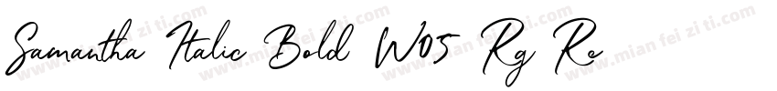 Samantha Italic Bold W05 Rg Regular字体转换